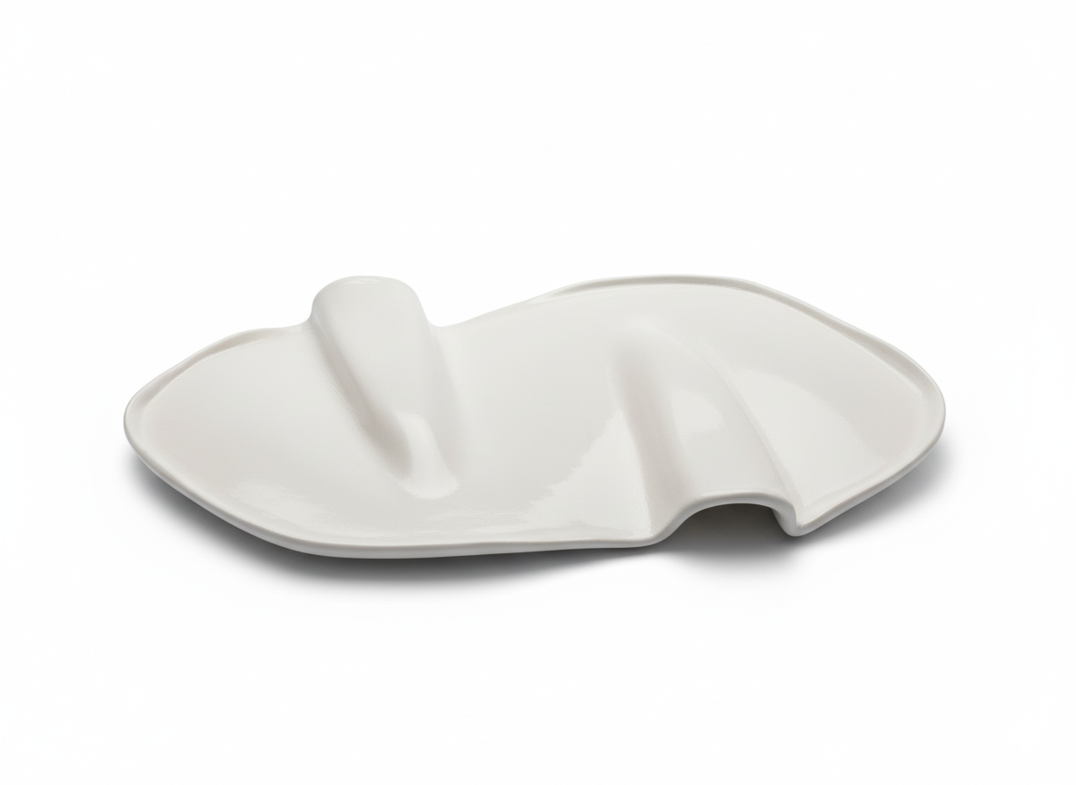 Liten Charkbricka - Vit