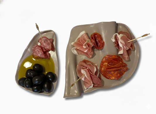 Liten Charkbricka - Beige Delad