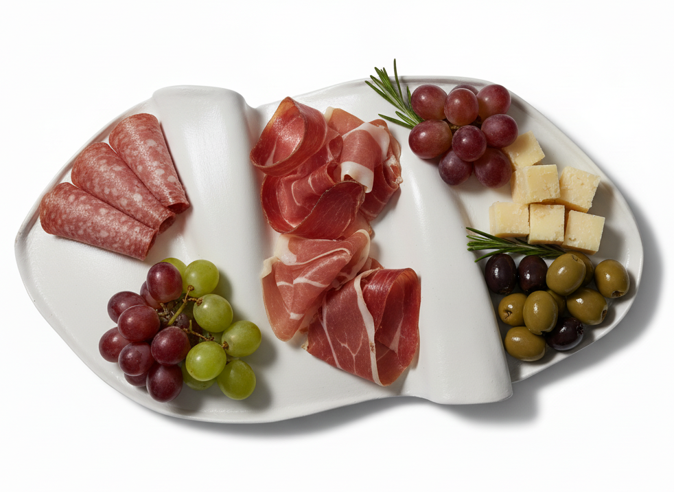 Liten Charkbricka - Vit