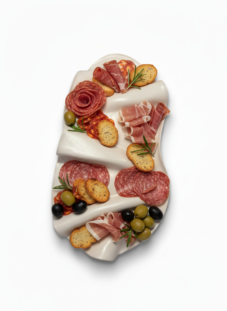 Stor Charkbricka - Vit