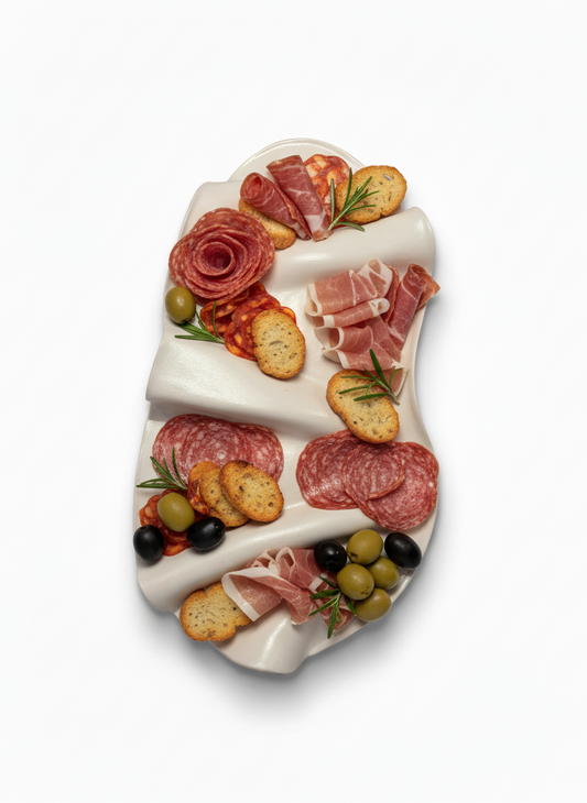 Stor Charkbricka - Vit